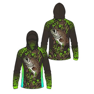 Camisetas de Pesca con Capucha, Impermeables, Anti-UV 50+, de Secado Rápido, Sublimadas, Producción al por Mayor para Guías de Pesca - Product Image 1