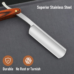 Professional Stainless Steel Barber <b>Razor</b> Customized Logo Best Manufacture Men's Beard Shaving <b>Razor</b> - Product Image 6