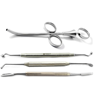 Instruments de greffe osseuse pour implants dentaires : Cuillère à os Palti, Compacteur de greffe, Seringue - Product Image 1