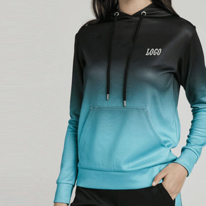 Sweat à capuche uni à effet dégradé en polyester pour un confort et un design décontracté avec manches longues / Design à prix abordable 2026 - Product Image 1