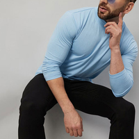 T-shirts en jersey à manches longues pour hommes, vêtements décontractés, personnalisables, impression de logo sur mesure, 100% coton, écologiques, livraison rapide