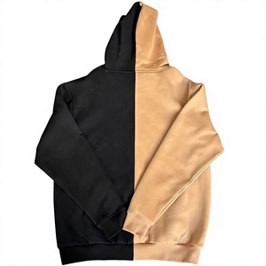 เสื้อฮู้ดบล็อกสีสำหรับผู้ชาย ทรงโอเวอร์ไซส์ สวมใส่สบาย มีกระเป๋า ผ้าฟลีซ แขนยาว เหมาะสำหรับฤดูใบไม้ร่วง พิมพ์ลายแบบ Heat-Transfer รุ่น 2027 - Product Image 3