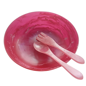 ชามเรซิ่นลายหินอ่อนสีเทาขาวผิวมันเงา ชามหินอ่อน ขายดี - Product Image 3