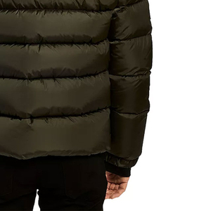 Men's Hooded Winter Puffer Jacket Solid Color Windproof Casual Regular Fit 100% Polyester Woven Material Made <b>Padded</b> Jackets - Product Image 2