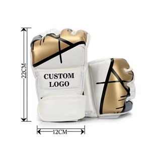 Guantes de Lucha MMA Profesionales con Logotipo Personalizado, Guantes de Entrenamiento de Cuero PU de Medio Dedo para Boxeo y Kickboxing - Product Image 2