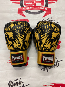 Guantes de Boxeo Twins, Diseño Dragón Negro y Rojo, Cierre de Gancho y Bucle, Equipo de Artes Marciales de Cuero para Adultos, Jóvenes y Niños - Product Image 6