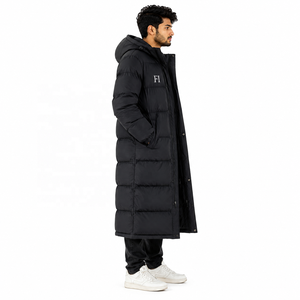 Custom Men's Long Softshell Puffer Jacket <b>Winter</b> Streetwear Coat Oversized Warm <b>Quilted</b> OEM Men's Jackets Wholesale Supplier USA - Product Image 2