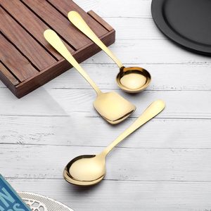 Juego de 3 Cucharas de Servir Doradas de Acero Inoxidable para Mesa de Comedor, Cocina, Arroz, Curry, Ensalada, Postre - Product Image 6