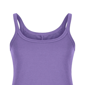 Débardeur côtelé extensible pour femme, sans manches, décontracté, vêtement d'été, fournisseur - Product Image 5