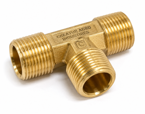 Conector en T de 3 Vías de Latón con Rosca NPT Macho de Alta Presión para Suministro de Agua, Medida en Pulgadas, Resistente a la Corrosión - Product Image 2