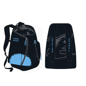Sac à dos de golf personnalisé imprimé, bleu et jaune, avec fermeture éclair, pour l'école, le club, les voyages, le quotidien - Product Image 2