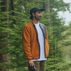 Veste polaire pour adulte, style streetwear, fermeture éclair, couleur orange, veste polaire unisexe, fermeture éclair, style streetwear, veste polaire pour l'automne - Product Image 3