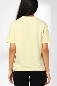 <b>Women's</b> <b>Yellow</b> O Neck Short Sleeve <b>T</b> <b>Shirt</b> Regular Fit Solid Casual Breathable Eco-Friendly Anti-Wrinkle Summer Top - Product Image 2