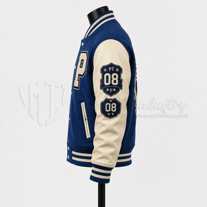 Chaqueta Varsity Personalizada con Cuerpo de Lana y Mangas de Cuero, Chaqueta Bomber de Béisbol, Fabricante Mayorista OEM ODM - Product Image 4