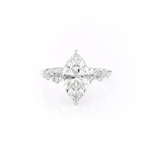 Moissanite 2CT Marquise Cut Diamond <b>Solitaire</b> <b>Ring</b> Original 925 <b>Silver</b> Fine Modern Style Gift For Anniversary Party Occasion Her - Product Image 1