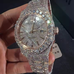 Titan Aurora Moissanite Diamond Watch for Men Elegant Quartz Premium Fashion Style Royal Obsidian Moissanite Diamond Wrist Watch - Product Image 2