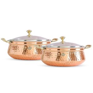 Luxury Copper Kitchen Serving Bowl Stainless Steel Interior Handmade Dining Dish for Rice Curry Salad and Snacks for Home Hotel - Product Image 6