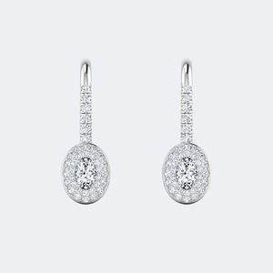 Pendientes de Oro con Diamantes Cultivados en Laboratorio de Corte Brillante Redondo de Lujo, 0.60ctw, Color E F, Claridad VS VVS, Joyería para Mujer, para Fiestas y Bodas - Product Image 6