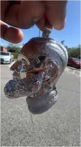 CONCEPTION Hip Hop <b>Men</b> Head Pendant 925 <b>Silver</b> 18K Gold Plated Chain <b>Necklace</b> High Quality Moissanite Stone Party Jewelry - Product Image 6