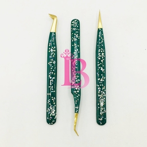 Pinzas para Pestañas de Primera Calidad, Pinzas para Extensión de Pestañas de Visón con Logotipo de Marca Privada, Pinzas de Acero Inoxidable para Volumen Ruso - Product Image 5