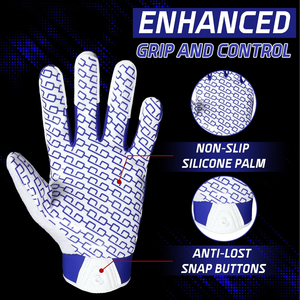 ถุงมือรับบอลอเมริกันฟุตบอล Pro Grip คุณภาพสูง ฝ่ามือเหนียวแน่น สีและโลโก้ปรับแต่งได้ น้ำหนักเบา - Product Image 4