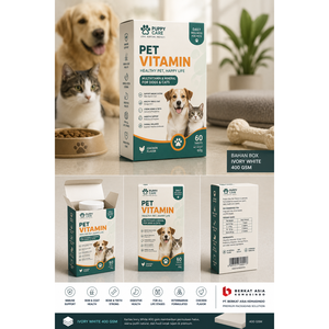 Boîte en papier personnalisée pour vitamines pour animaux de compagnie, boîte d'emballage pour la santé animale - Product Image 1