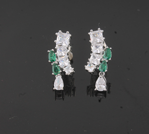 High Quality 5A Cubic Zirconia <b>Stud</b> <b>Earrings</b> <b>Silver</b> Plated 925 <b>Silver</b> Needle Hypoallergenic CZ <b>Earring</b> for Women Daily Wear Jewe - Product Image 2