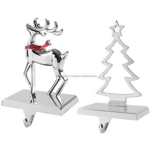 SOPORTE DE CALZADO NAVIDAD DECORATIVO HECHO A MANO GANCHO METÁLICO FUNDIDO CHAPADO EN PLATA FORMA PERSONALIZADA y - Product Image 6