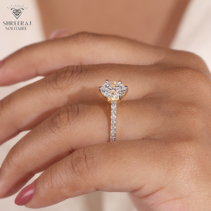 แหวนเพชรเพาะเลี้ยง 2.00 กะรัต ดีไซน์ใหม่ สำหรับงานหมั้น งานแต่งงาน และสวมใส่ตลอดชีวิต ทองคำแท้ 14K สี E ความสะอาด VVS2 รับรองโดย IGI ของขวัญสำหรับผู้หญิง - Product Image 5