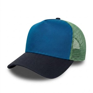 Casquette Trucker 2026 personnalisée bleu-vert en maille, réglable, unisexe, décontractée, pour l'extérieur, style été adulte à 6 panneaux - Product Image 1