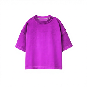 Camiseta de Manga Corta para Hombre, 100% Algodón, Cuello Redondo, Corte Holgado, Diseño Estampado a Rayas y Tie-Dye, Transpirable, Informal, Personalizable - Product Image 1