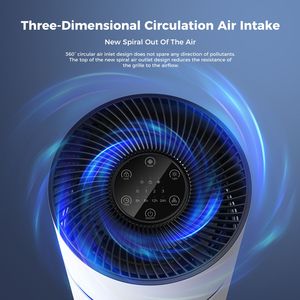 Impressionante Purificatore d'Aria per Ufficio Domestico da 100 m² con Ampia Copertura, Rimuove Polvere e Peli di Animali, Funzione WiFi, PM2.5, PM CADR - Product Image 4