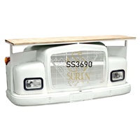 Comptoir de bar moderne en fer blanc, meuble de salon contemporain, table de rangement multifonctionnelle, SUREN SPACE