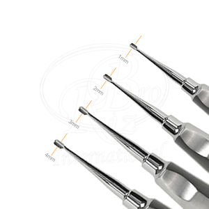 Ensemble de 4 écarteurs à ailettes en acier inoxydable réutilisables pour usage chirurgical avec étui à fermeture éclair, pointes de 1 à 4 mm, longueur totale 6 pouces - Product Image 3