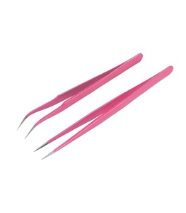Custom Logo Durable Precision Smooth Tip Eyelash Tweezers Professional Lash <b>Extension</b> Isolation Stainless Steel Beauty Set - Product Image 2