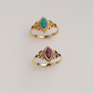 Moku Jewellery <b>Brass</b> <b>Ring</b> Garnet Marquise Cabochon Natural Fixed Size Peace Design Glam Statement <b>Ring</b> Handmade Women Jewelry - Product Image 2