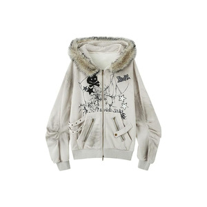 Bunny Ear Striped Long Sleeve Hoodies Women Harajuku Y2k Zip Up <b>Sweatshirts</b> <b>Cute</b> Style Autumn Winter Hoodies - Product Image 1