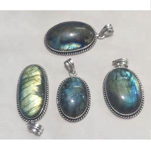 Colgante de plata de ley con gema auténtica para mujer, labradorita con fuego múltiple, joyería - Product Image 4