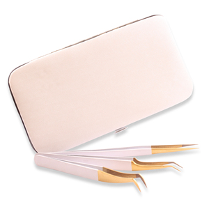 3 Pieces Magnetic <b>Case</b> For Eyelash Extension Tweezer Easy <b>Fan</b> Making Soft Easy Grip Fiber Tip Stainless Steel Eyelash Tweezers - Product Image 1