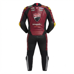 Traje de Carreras MotoCP Sean Emmett, Traje de Cuero de Una Pieza Premium para Pista con Protectores Deslizantes, Mono/Traje OEM con Certificación CE - Product Image 2
