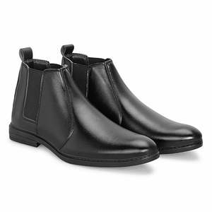 Chaussures Chelsea en cuir PU faites à la main de haute qualité pour hommes, chaussures habillées d'hiver à enfiler pour mariage, fête ou bureau - Product Image 6