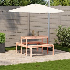 Table de pique-nique en bois de Douglas Fir massif, grand ensemble de jardin durable - Product Image 3
