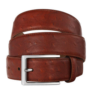 Cinturón de Cuero Vacuno Genuino con Hebilla de Cobre para Hombre, Estilo Formal, Ligero y Duradero - Product Image 1