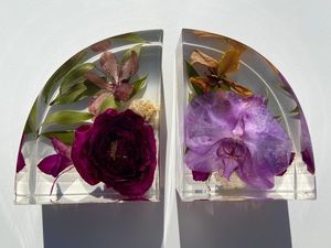 Attractive Resin <b>Bookends</b> Premium Handmade Book Holder for Decorative Office Home Bookshelf Display Solution - Product Image 5
