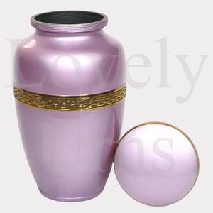 Urne funéraire rose pastel pour adulte, taille moyenne, récipient commémoratif pour cendres, design élégant et couleur douce. - Product Image 3
