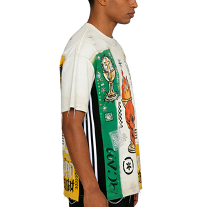 เสื้อยืดแขนสั้นผ้าคอตตอนถักเนื้อหนาพิเศษ 100% พิมพ์ลายโลโก้ใหญ่แบบ DTG สำหรับผู้ชาย น้ำหนัก 300 กรัม - Product Image 3
