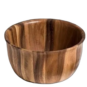 Bol à soupe en bois sculpté à la main au design moderne, de haute qualité, respectueux de l'environnement, d'origine indienne, pour la décoration de la maison, utilisation en fête, artisanat HA - Product Image 1
