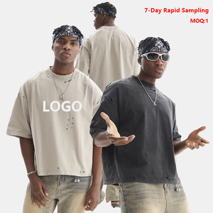 เสื้อยืดพิมพ์ลายต้นไม้ทรงโอเวอร์ไซส์คุณภาพสูง ผ้าฝ้ายแท้ 100% สไตล์วินเทจ สำหรับผู้ชาย - Product Image 1