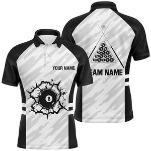 T-shirt de sport à manches courtes pour homme, séchage rapide, pour le billard, en mélange polyester-coton de qualité supérieure, couleur unie, design personnalisable, haute performance - Product Image 5