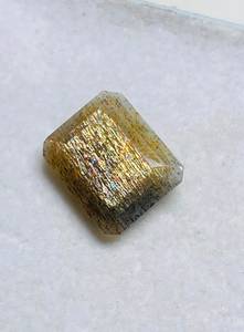 Piedra solar natural de primera calidad, corte octogonal, efecto lluvia de meteoritos, multicolor. - Product Image 4